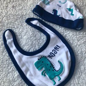 Infant hat and bib set